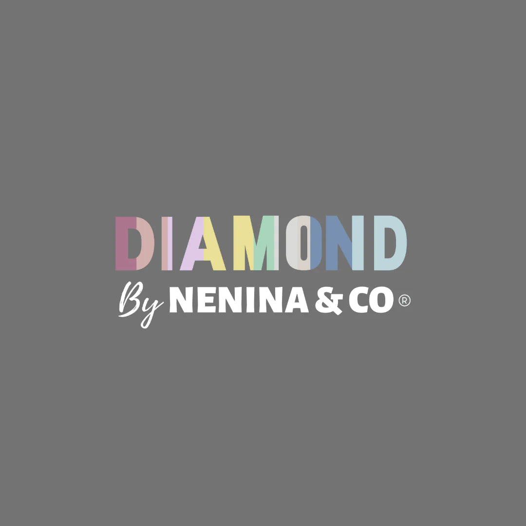 chupete diamond by nenina & co rosa, gris y celeste