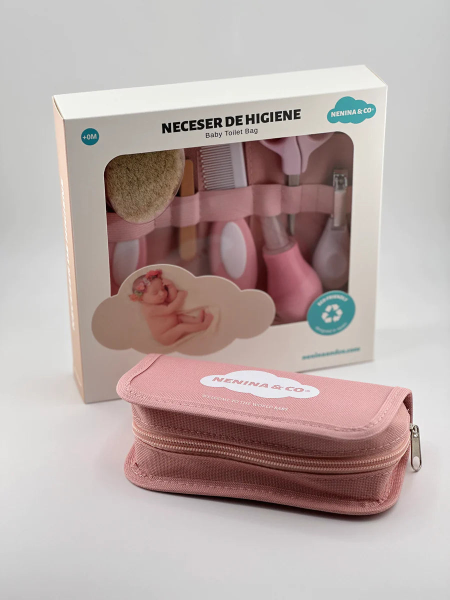 Set de higiene bebé toilet bag Rosa Nenina & Co