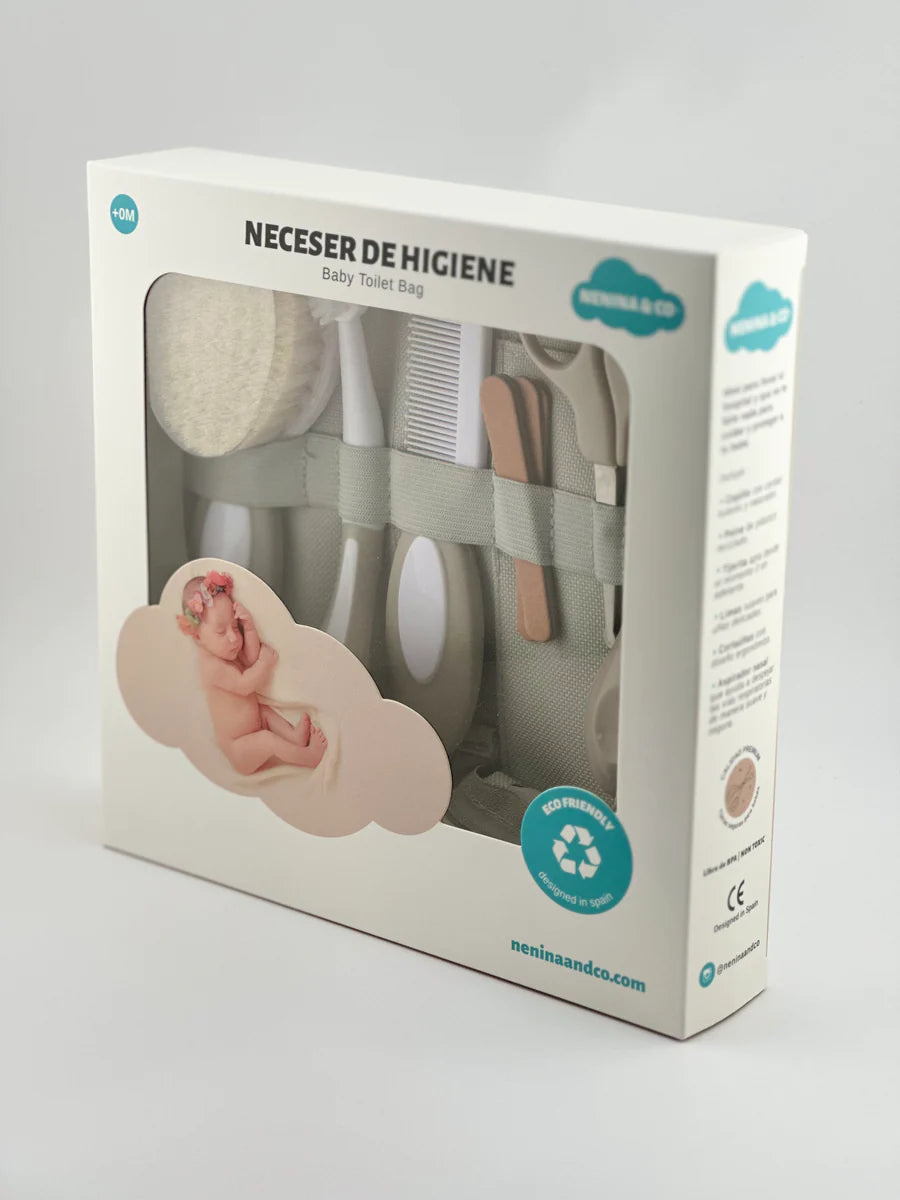 Set de higiene bebé toilet bag Gris Nenina & Co