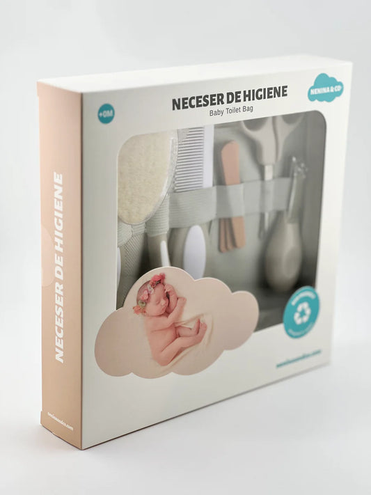 Set de higiene bebé toilet bag Gris Nenina & Co